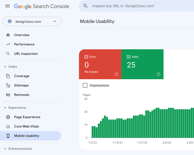 Mobile Friendly test data